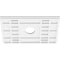 Ekena Millwork Beaux Architectural Grade PVC Ceiling Medallion, 18"W x 12"H x 3"ID x 6 1/4"C x 1"P, One-Piece CMP18X12BX-03000 - alternate 3